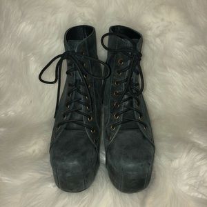 Jeffrey Campbell Lita Platform Ankle Bootie Heels